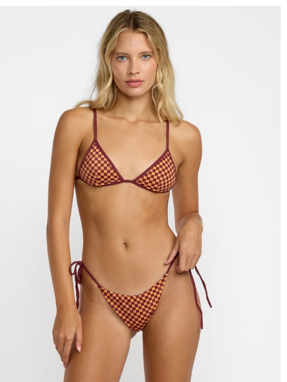 RVCA Reverberation Checkerboard bikini top + bottom